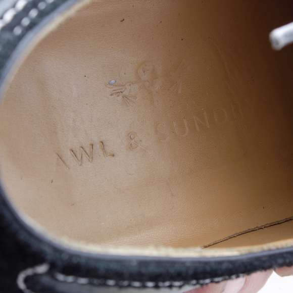 Awl and Sundry Black Suede Leather Saddle 11.5 main image 6